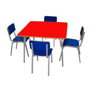 Medidas Conjunto Mesa Quadrada com 4 Cadeiras:0,80 x 0.80 x 0,60 (Infantil) 0.80 x 0,80 x 0,74 (Adulto)